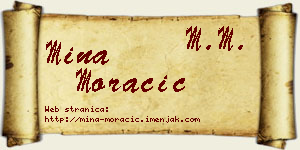 Mina Moračić vizit kartica